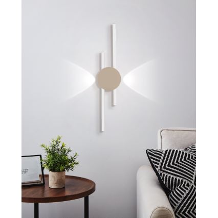 Eglo - Aplique de parede LED/20W/230V + LED/0,91W bege
