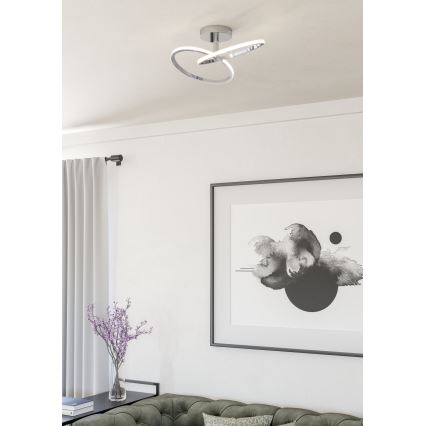 Eglo - Candeeiro de tecto LED/12W/230V 2700/4000/6500K cromado brilhante