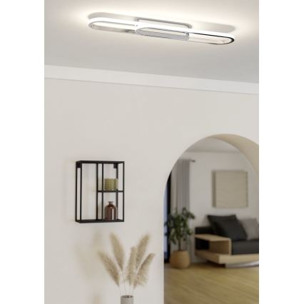 Eglo - Candeeiro de tecto LED 20W/230V 2700/4000/6500K cromado brilhante