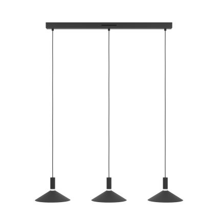 Eglo - Lustre LED RGBW regulável suspenso por cabo 3xLED/7,5W/230V 2700-6500K preto