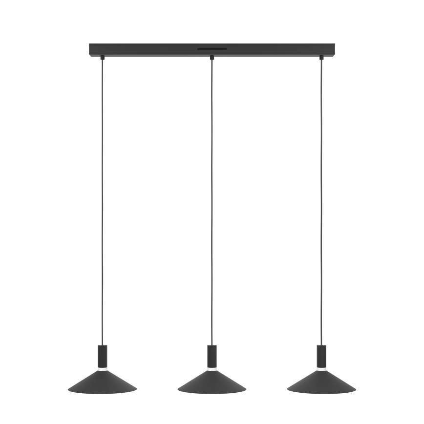 Eglo - Lustre LED RGBW regulável suspenso por cabo 3xLED/7,5W/230V 2700-6500K preto