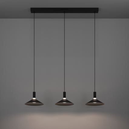 Eglo - Lustre LED RGBW regulável suspenso por cabo 3xLED/7,5W/230V 2700-6500K preto