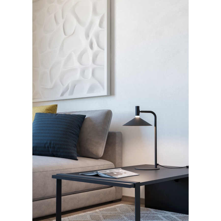 Eglo - LED RGBW Lâmpada de mesa dimerizável LED/7,5W/230V 2700-6500K preta