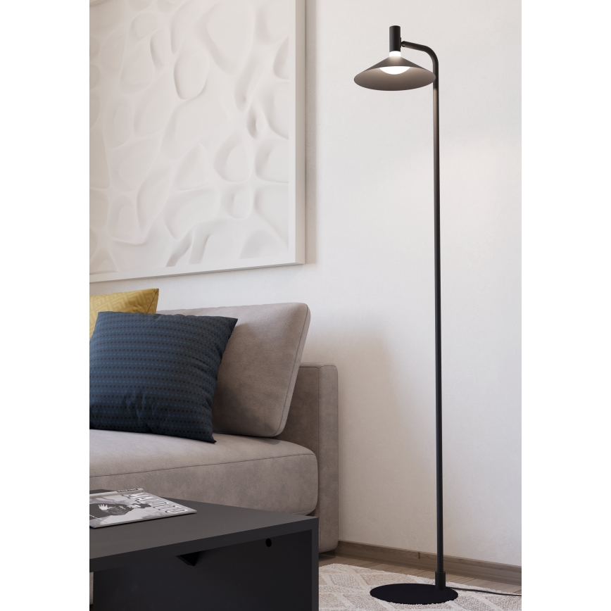 Eglo - Candeeiro de pé dimerizável LED RGBW LED/7,5W/230V 2700-6500K preto
