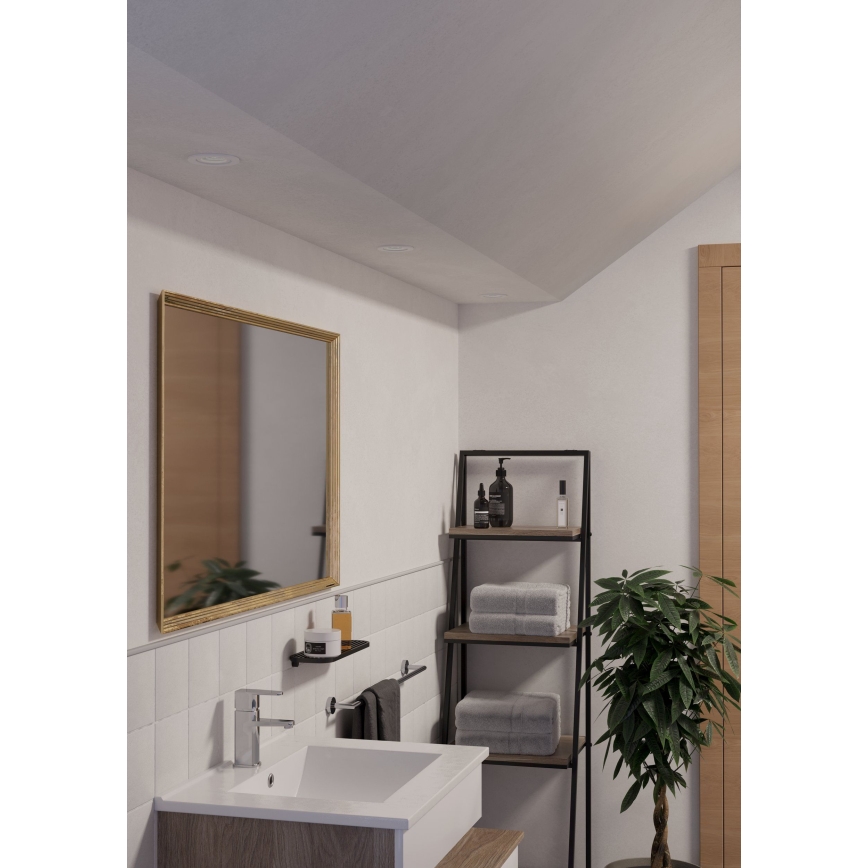 Eglo - Spot LED de embutir para casa de banho 1x GU10/4,5W/230V IP44, branco