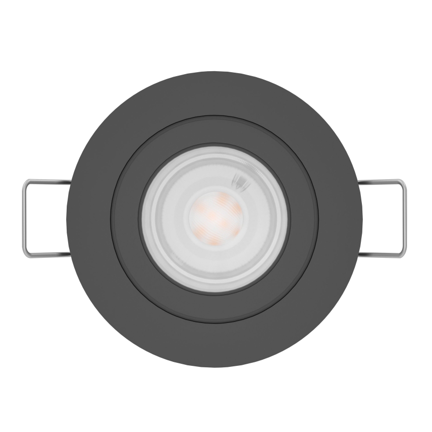 Eglo - Foco LED encastrado para casa de banho 1xGU10/4,5W/230V IP44 preto