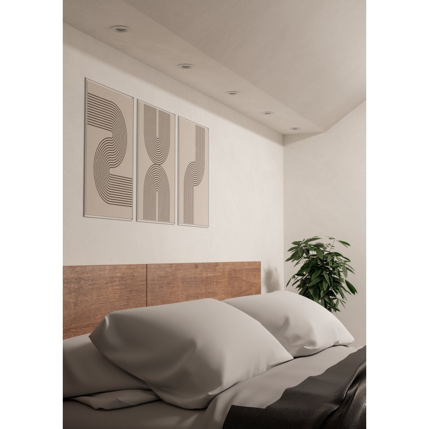 Eglo - Conjunto de 3 spots LED embutidos 1xGU10/4,5W/230V branco