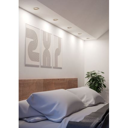 Eglo - Spot LED encastrável 1xGU10/4,5W/230V cromo mate