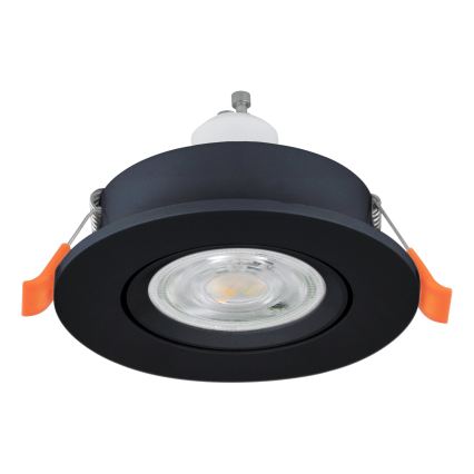 Eglo - Spot LED encastrado para casa de banho 1xGU10/4,5W/230V IP44 preto