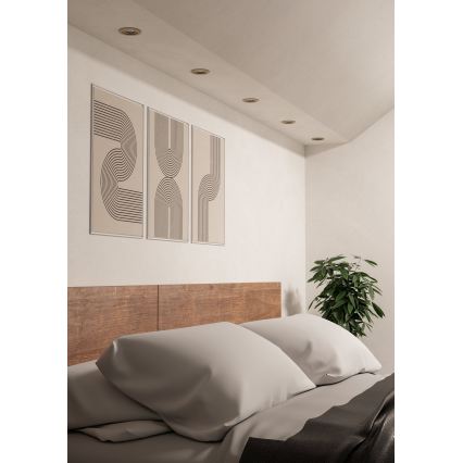 Eglo - Conjunto de 3 focos LED de embutir 1xGU10/4,5W/230V cromo mate