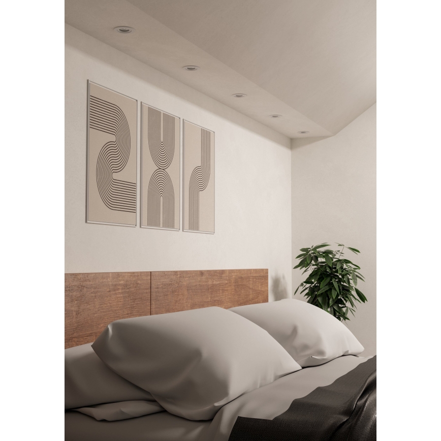 Eglo - Conjunto de 3 spots LED embutidos LED/4,8W/230V 2700/4000/6500K branco