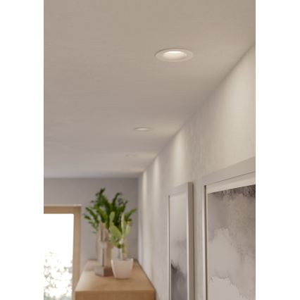 Eglo - Luminária LED de embutir para casa de banho LED/4,9W/230V 2700/4000/6500K Ø 8,8 cm IP65 branca