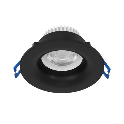 Eglo - Candeeiro LED encastrado para casa de banho, 4,9W/230V, 2700/4000/6500K, Ø 8,8 cm, IP65, preto