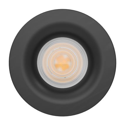 Eglo - Candeeiro LED encastrado para casa de banho, 4,9W/230V, 2700/4000/6500K, Ø 8,8 cm, IP65, preto