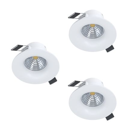 Eglo - Conjunto de 3 focos encastráveis LED dimerizáveis LED/4,8W/230V Ø 8,8 cm branco