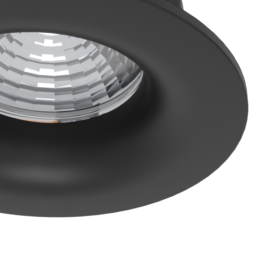 Eglo - Conjunto de 3 luminárias de embutir LED reguláveis LED/4,8 W/230 V, Ø 8,8 cm, pretas