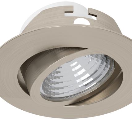 Eglo - Conjunto de 3 luminárias de embutir LED dimerizáveis LED/6,4W/230V Ø 8,8 cm cromo mate