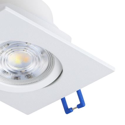 Eglo - Conjunto com 3 luminárias de embutir LED reguláveis LED/4,8W/230V 8,8x8,8 cm brancas