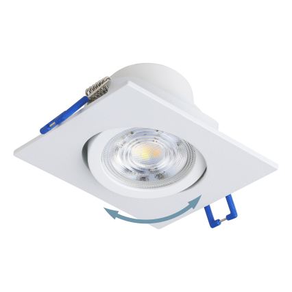 Eglo - Conjunto com 3 luminárias de embutir LED reguláveis LED/4,8W/230V 8,8x8,8 cm brancas