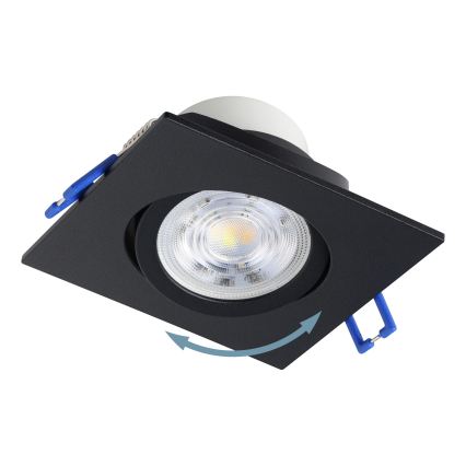 Eglo - Conjunto com 3 luminárias LED embutidas dimerizáveis LED/4,8W/230V 8,8x8,8 cm pretas