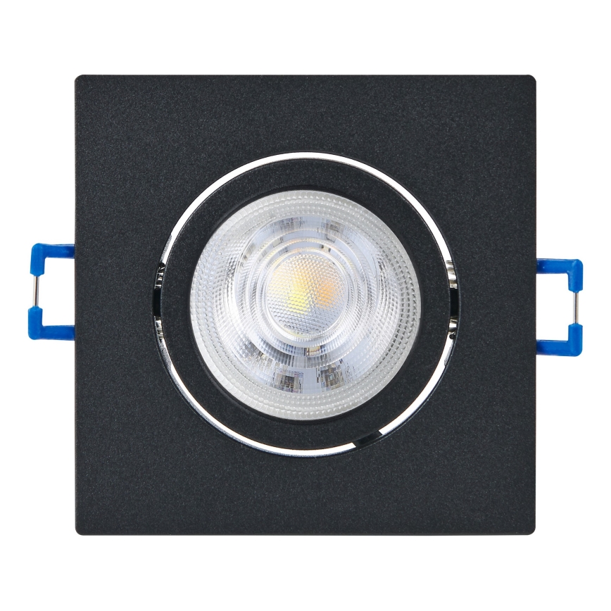Eglo - Conjunto de 3 spots LED dimerizáveis para embutir LED/6,4W/230V 8,8x8,8 cm preto