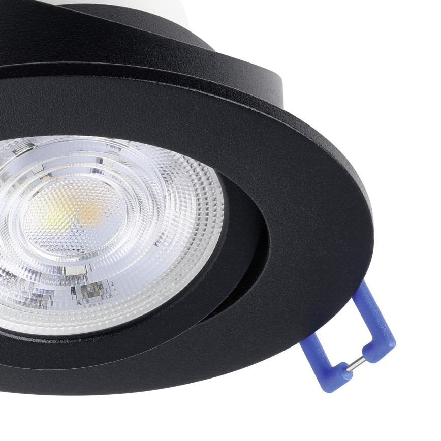 Eglo - Conjunto de 3 luminárias de embutir LED RGBW reguláveis LED/4,7W/230V 2700-6500K pretas