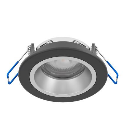 Eglo - Luminária LED embutida para casa de banho, dimerizável LED/4,8W/230V 2700/4000/6500K IP44 preto