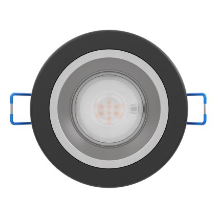 Eglo - Luminária LED embutida para casa de banho, dimerizável LED/4,8W/230V 2700/4000/6500K IP44 preto