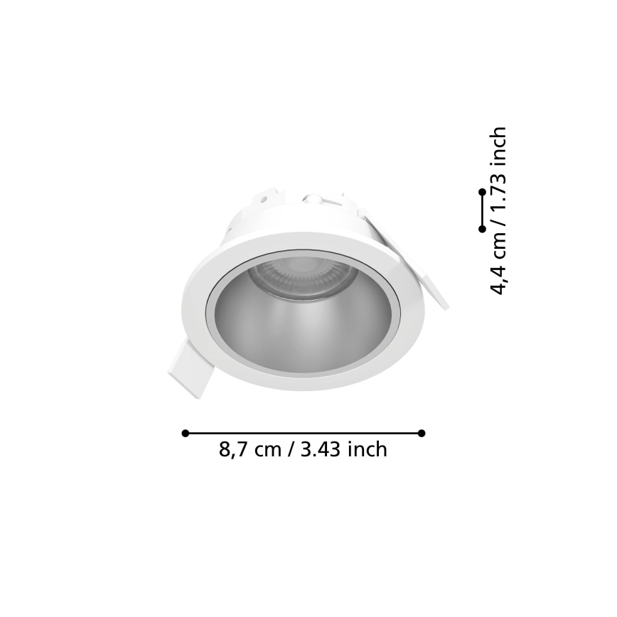 Eglo - Luminária LED regulável para tecto rebaixado de casa de banho LED/4,8W/230V 2700/4000/6500K IP44 branca/dourada