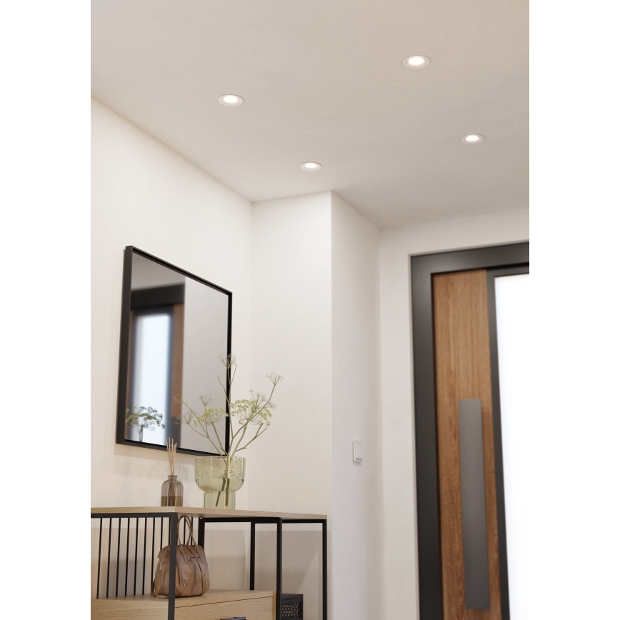 Eglo - Luminária de teto embutida LED dimerizável LED/6,4W/230V Ø 8,8 cm branca