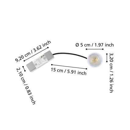 Eglo - Módulo LED para exterior LED/4,9W/230V 2700/4000/6500K IP65
