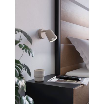 Eglo - Aplique de parede com spot 1xGU10/5W/230V bege