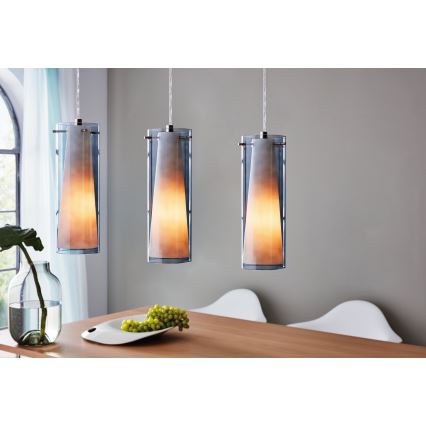 EGLO - Candeeiro suspenso 3xE27/60W fumo