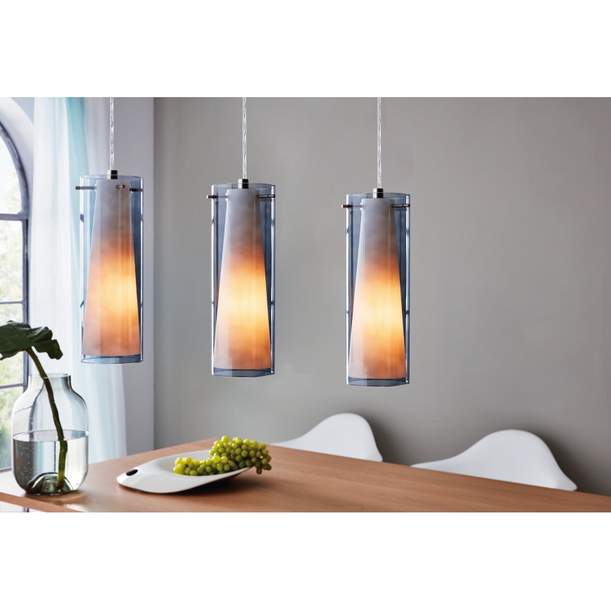 EGLO - Candeeiro suspenso 3xE27/60W fumo