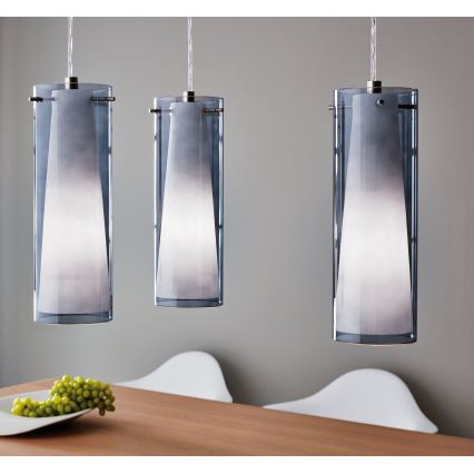 EGLO - Candeeiro suspenso 3xE27/60W fumo