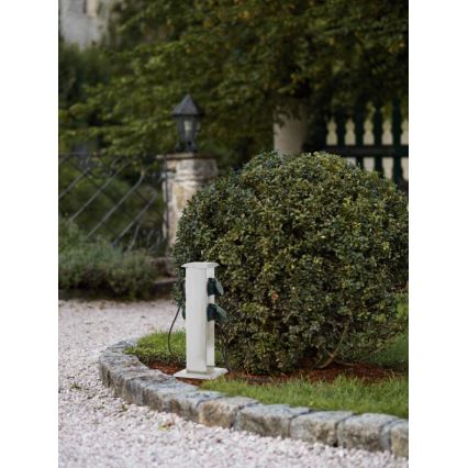 EGLO - Coluna exterior com tomada verde SCHUKO IP44