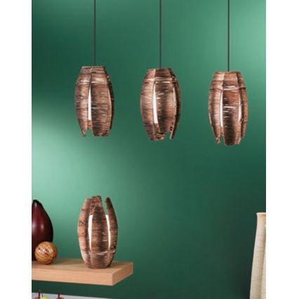 EGLO 91014 - Candeeiro de mesa MONGU 1xE27/60W castanho