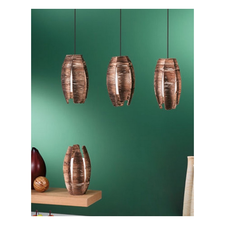 EGLO 91014 - Candeeiro de mesa MONGU 1xE27/60W castanho