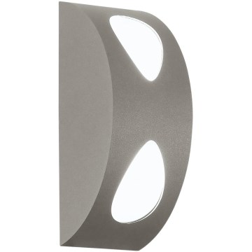 EGLO 91095 - Luz de exterior LED MORINO 2xLED/4,76W prata IP44