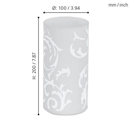 EGLO - Candeeiro de mesa 1xE14/60W/230V branco