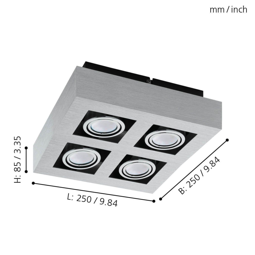 Eglo - Foco LED 4xGU10-LED/5W/230V