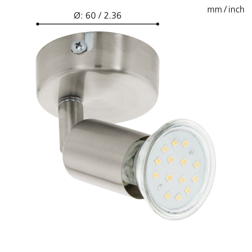 Eglo - LED Aplique de parede com foco LED 1xGU10/2,8W/230V