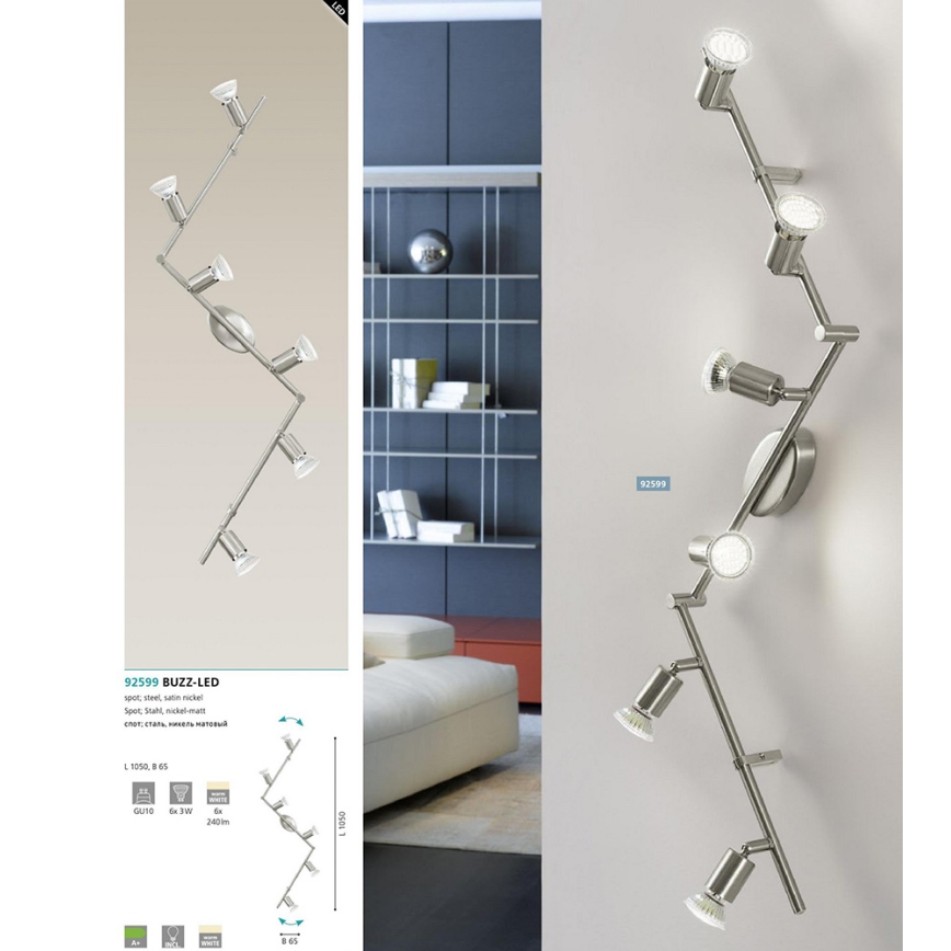 Eglo - Foco LED 6xGU10-LED/2,8W/230V