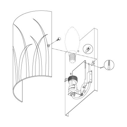 Eglo - Luz de parede 1xE14/42W/230V