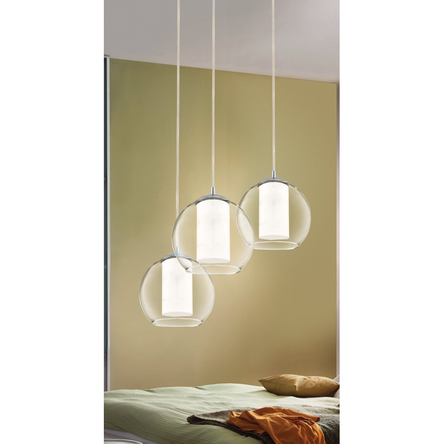 Eglo 92762 - Lustre suspenso com cabo BOLSANO 3xE27/60W