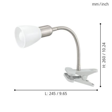Eglo - Candeeiro com clipe LED 1xE14-LED/4W/230V