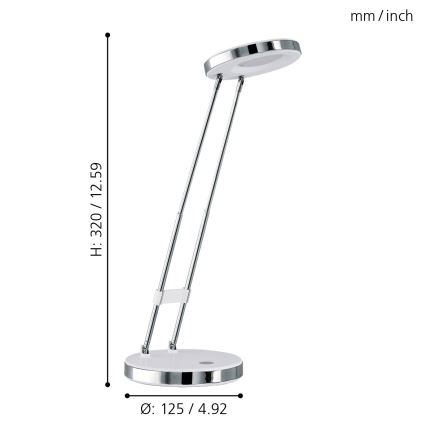 Eglo 93077 - Candeeiro de mesa LED GEXO LED/3W/230V