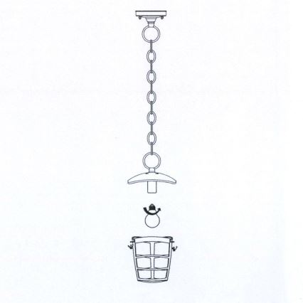 Eglo 93406 - Lustre LED exterior ALORIA 1xE27/8,5W/230V IP44