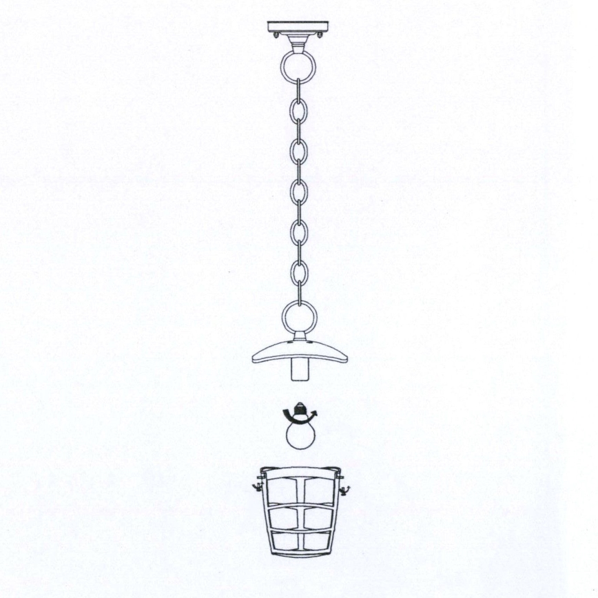 Eglo 93406 - Lustre LED exterior ALORIA 1xE27/8,5W/230V IP44