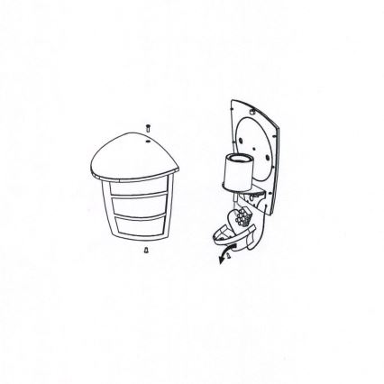 Eglo - Iluminação de parede exterior 1xE27/60W/230V IP44